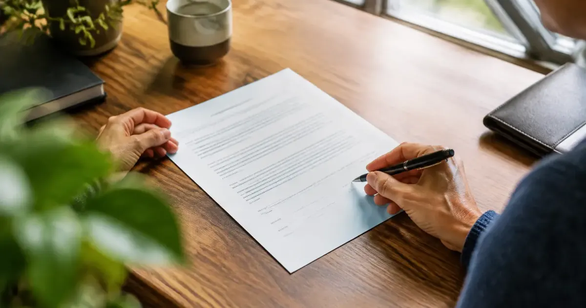 Main tenant un contrat obseques sur bureau