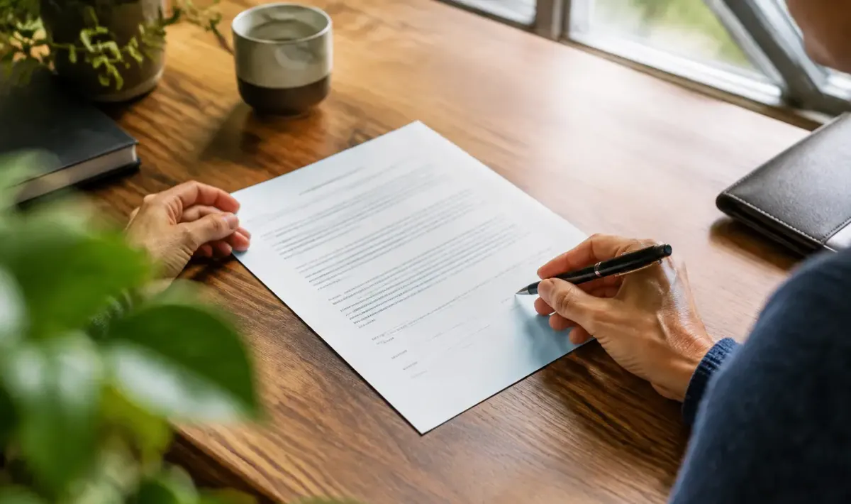 Main tenant un contrat obseques sur bureau