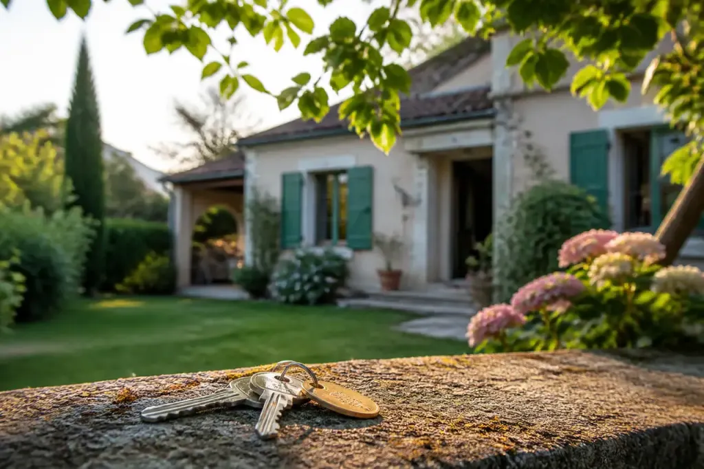 Maison familiale avec jardin et trousseau de cles